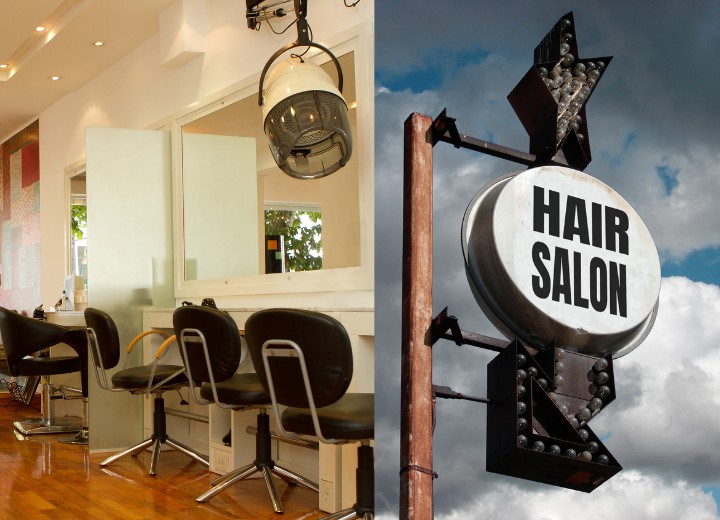 Salon de coiffure rétro