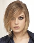 coupe carr� et chemisier en soie
