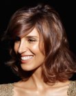 coiffure mi-longue pour f&ecirc;te