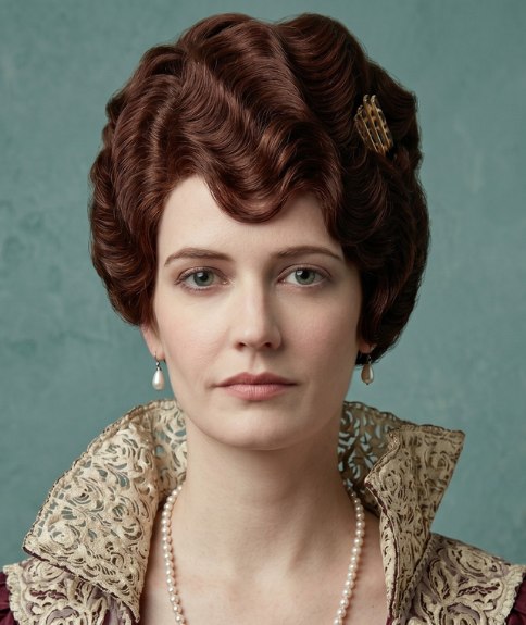&Eacute;l&eacute;gante coiffure relev&eacute;e de 1914
