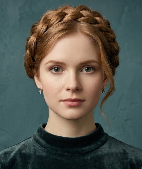 Chignon avec tresse halo