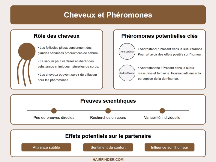 Infographie - Cheveux et phéromones