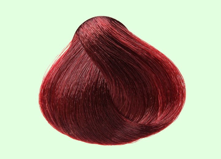 Mèche de cheveux roux