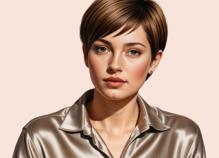 Coupe pixie - Une coupe courte adaptée aux visages carrés