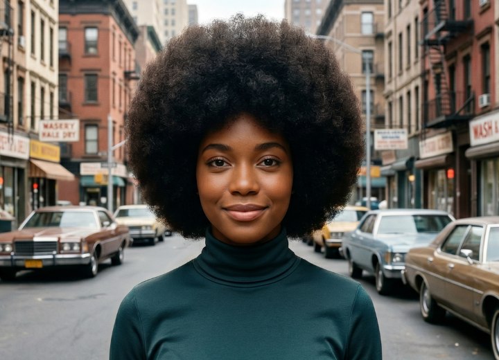 Afro des ann&eacute;es 1970