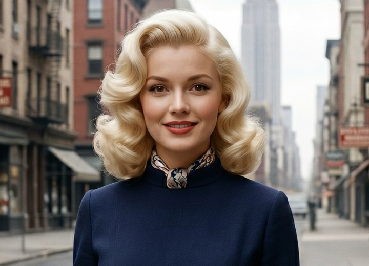 Cheveux blond d&eacute;color&eacute; dans les ann&eacute;es 1950