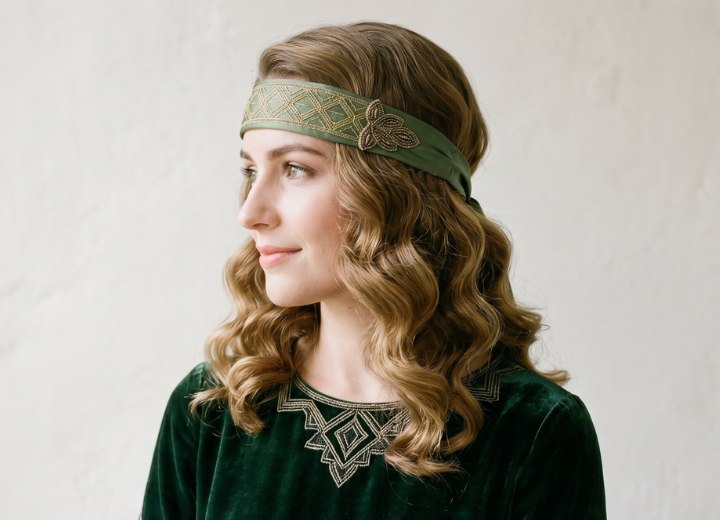 Style des années 1920 pour cheveux longs