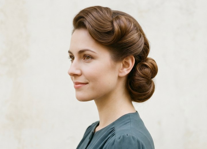 Chignon des ann&eacute;es 1940