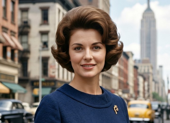 Coiffure bouffant des ann&eacute;es 1950