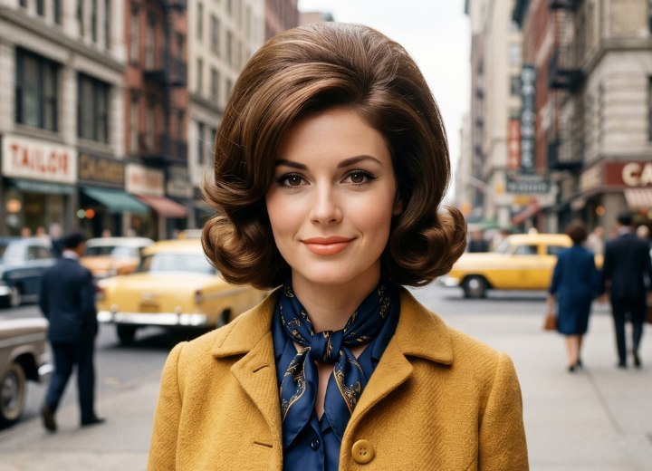 Coiffure bouffant des années 1960