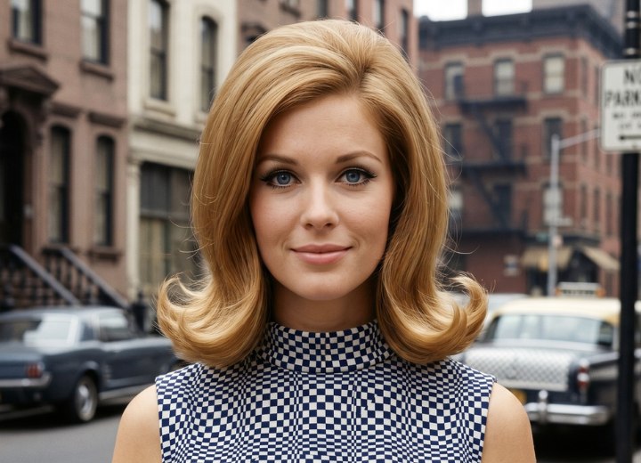 Coiffure pointes retournées ou le flip des années 1960