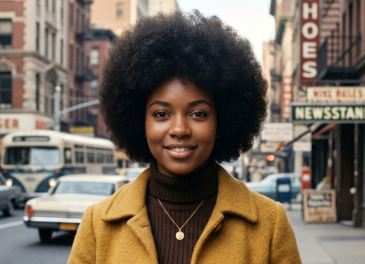 Coupe afro des années 1960