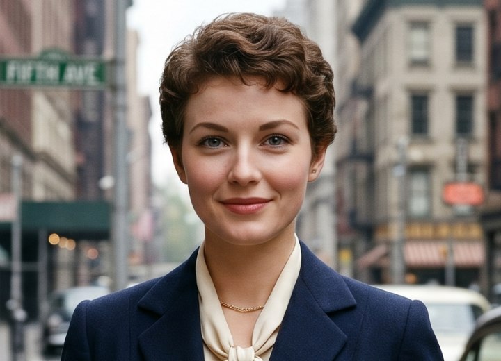 Coiffure courte des ann&eacute;es 1950