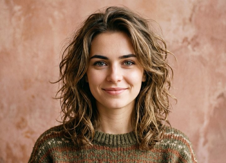 Cheveux au look grunge des ann&eacute;es 1990