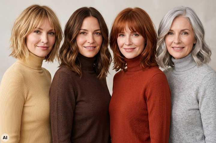 Les quatre grandes familles de couleurs de cheveux