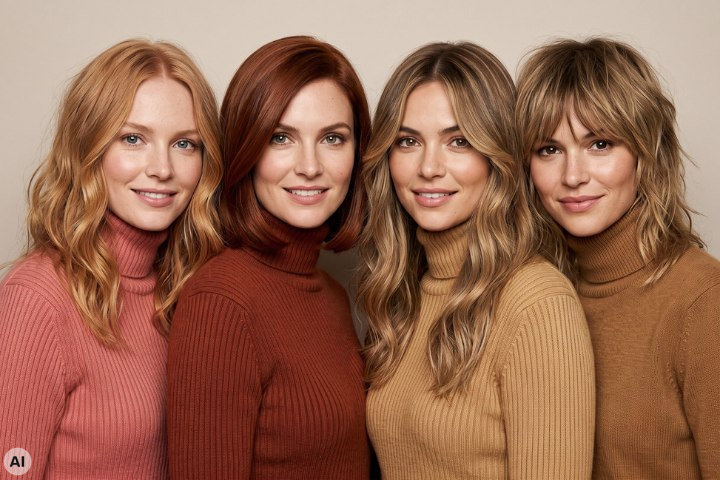 Les m&eacute;langes de couleurs de cheveux