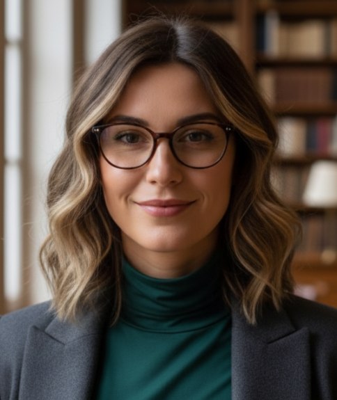 Long carré ondulé pour cheveux bruns méchés