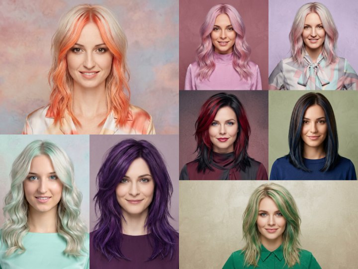Cheveux color&eacute;s