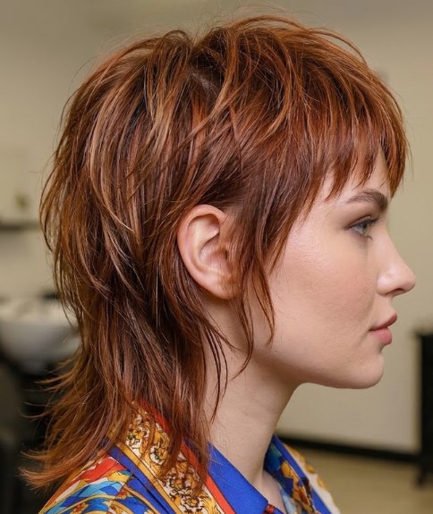 Version moderne de la coupe shag