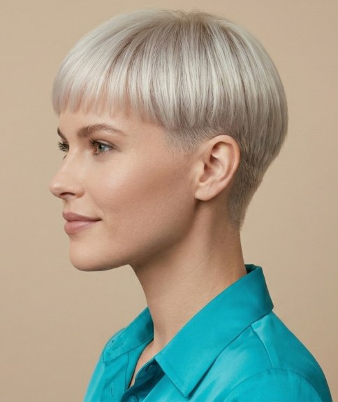 Coupe au bol blond platine