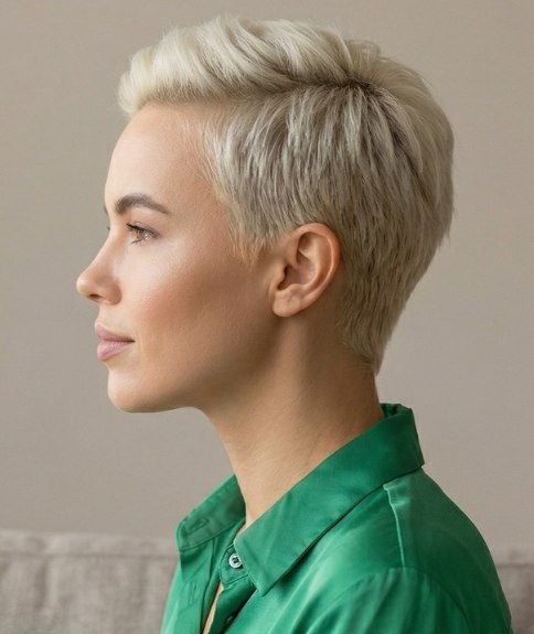 Coupe &agrave; la gar&ccedil;onne moderne pour cheveux blonds