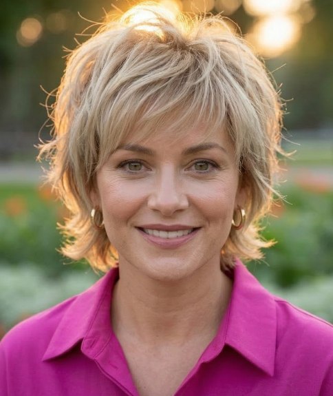 Coiffure mi-longue avec du mouvement et du volume