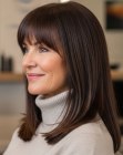Cheveux longs pour femmes âgées
