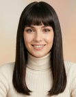 Coiffure longue, lisse et soyeuse