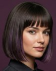 Carr&eacute; brun avec des accents violets