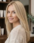 Cheveux presque jusqu&rsquo;au milieu du dos