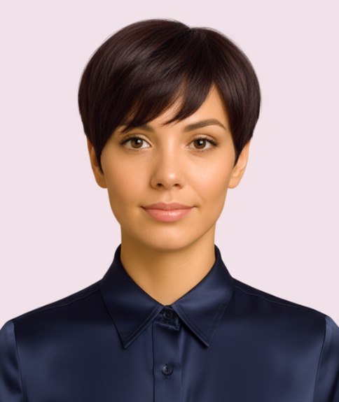 Coupe garçonne -  Pixie chic balayé sur le côté