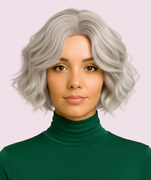 Carré ondulé à mi-nuque