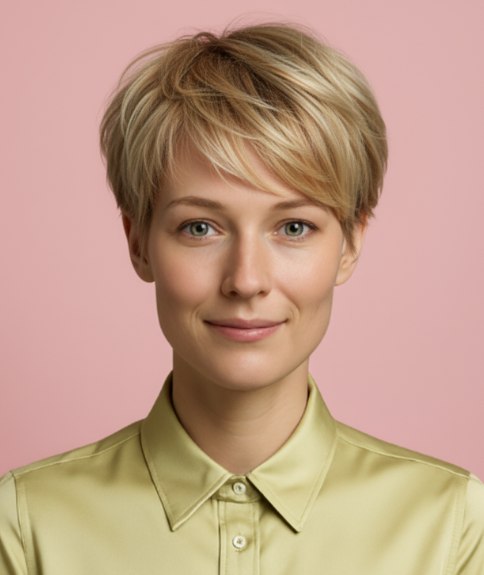 Coupe courte équilibrant audace et féminité