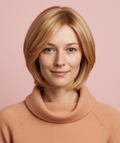 Carré dégradé entre le menton et les épaules