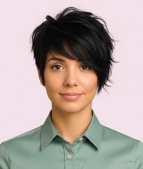 Coupe pixie décoiffée