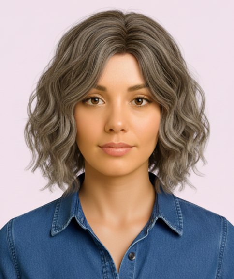 Coiffure effet sortie du lit avec dégradé décoiffé