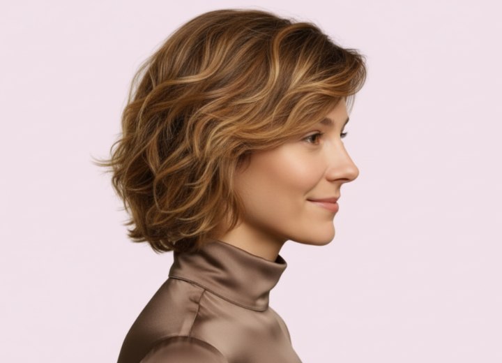 Carré tendance avec dégradé – Vue de côté