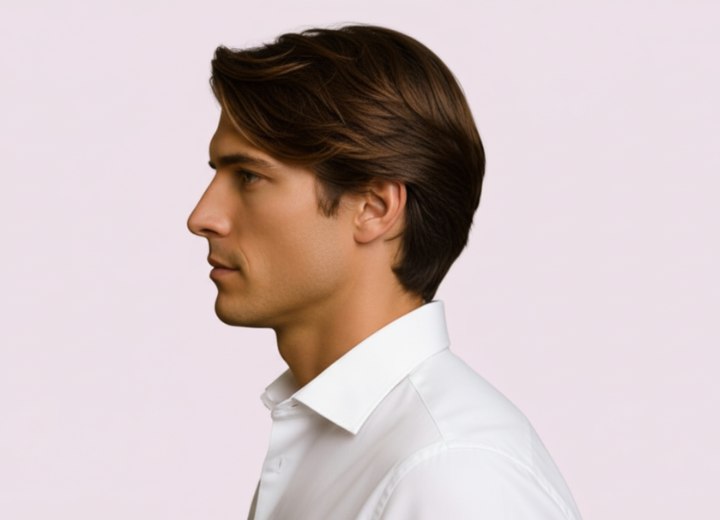 Style contemporain pour cheveux d’homme – Vue de côté