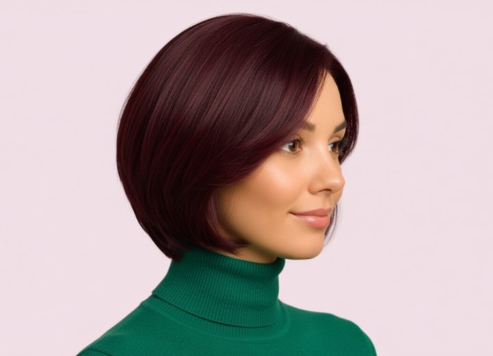 Carré lisse et soigné – Vue de côté