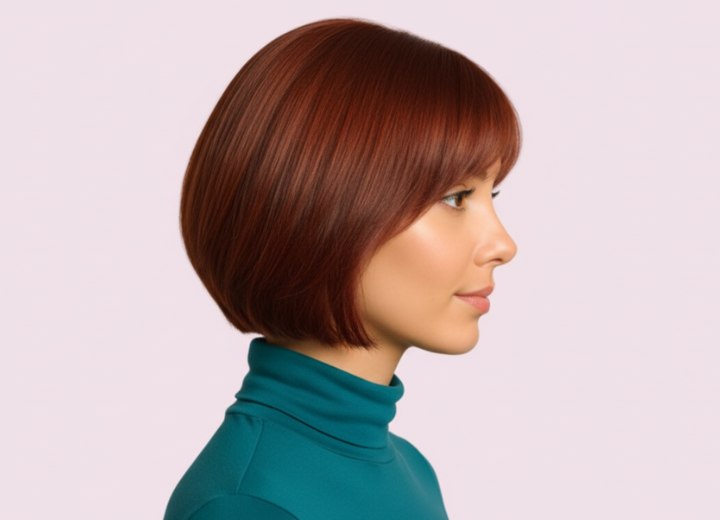 Carré entre le menton et les épaules – Vue de côté