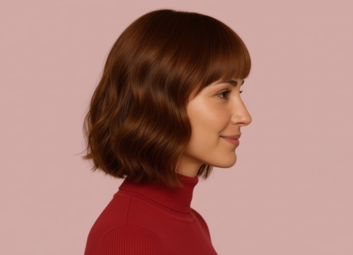Coupe au carré tendance – Vue de côté