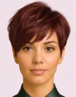 Coupe à la garçonne brunette