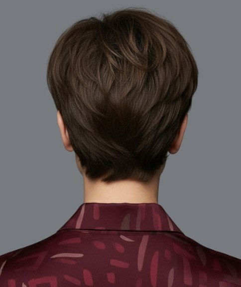 Cheveux courts avec graduation &agrave; l&rsquo;arri&egrave;re