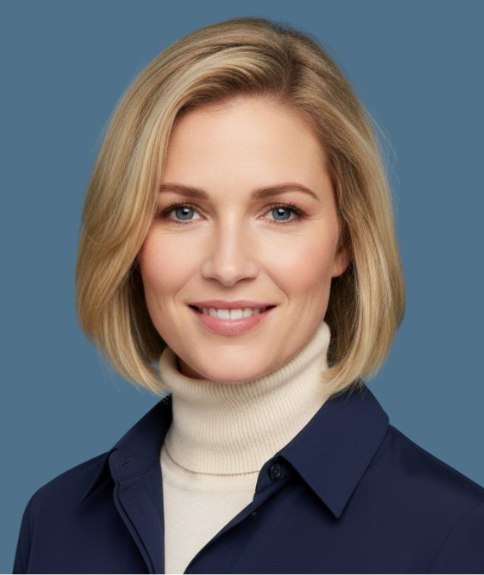 Carré long blond avec du mouvement