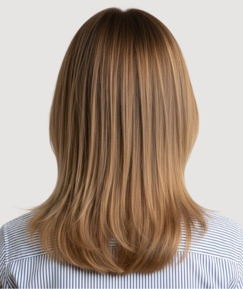 Cheveux longs doux et f&eacute;minins &ndash; Vue de dos